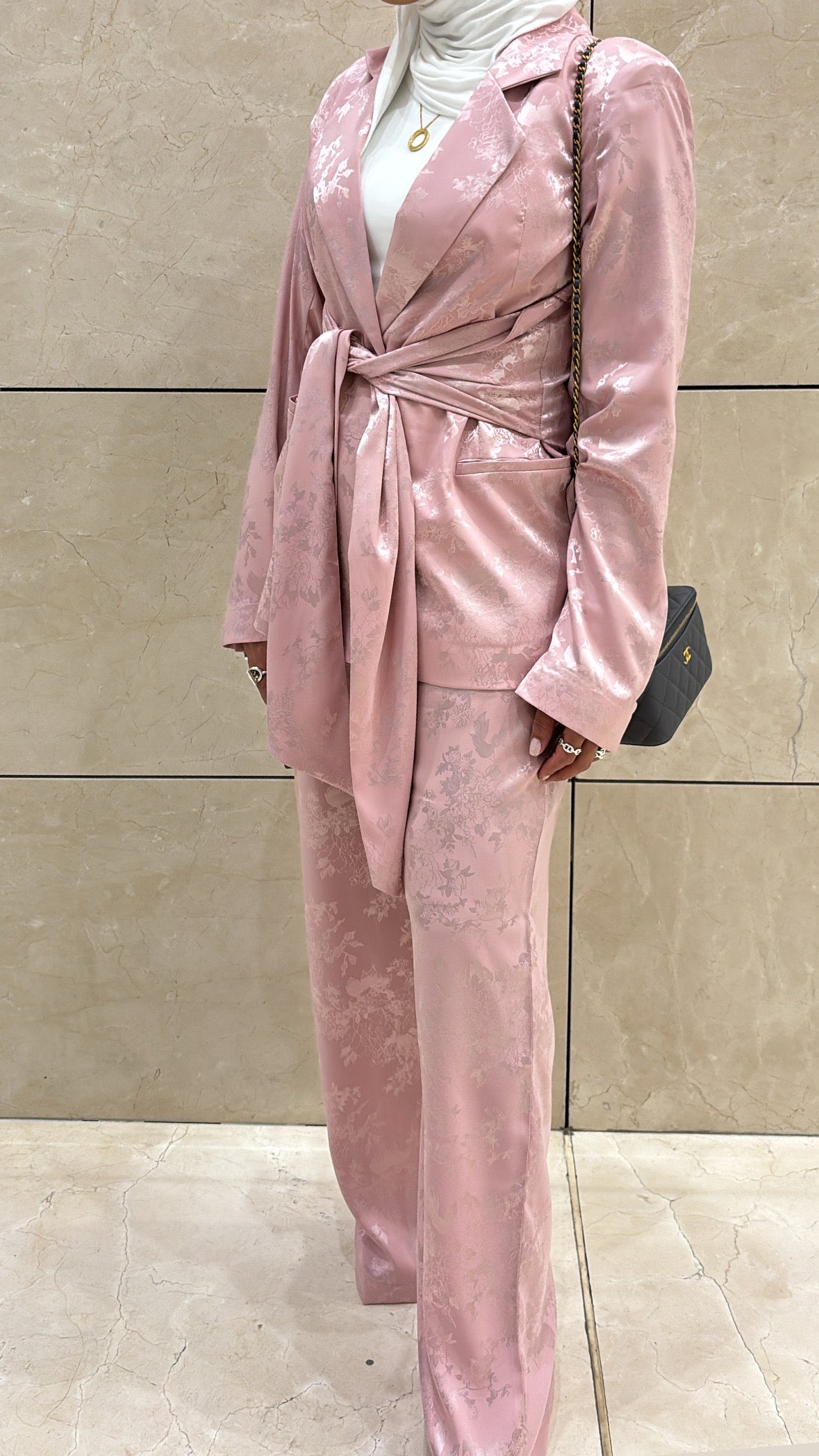 Floral silk set