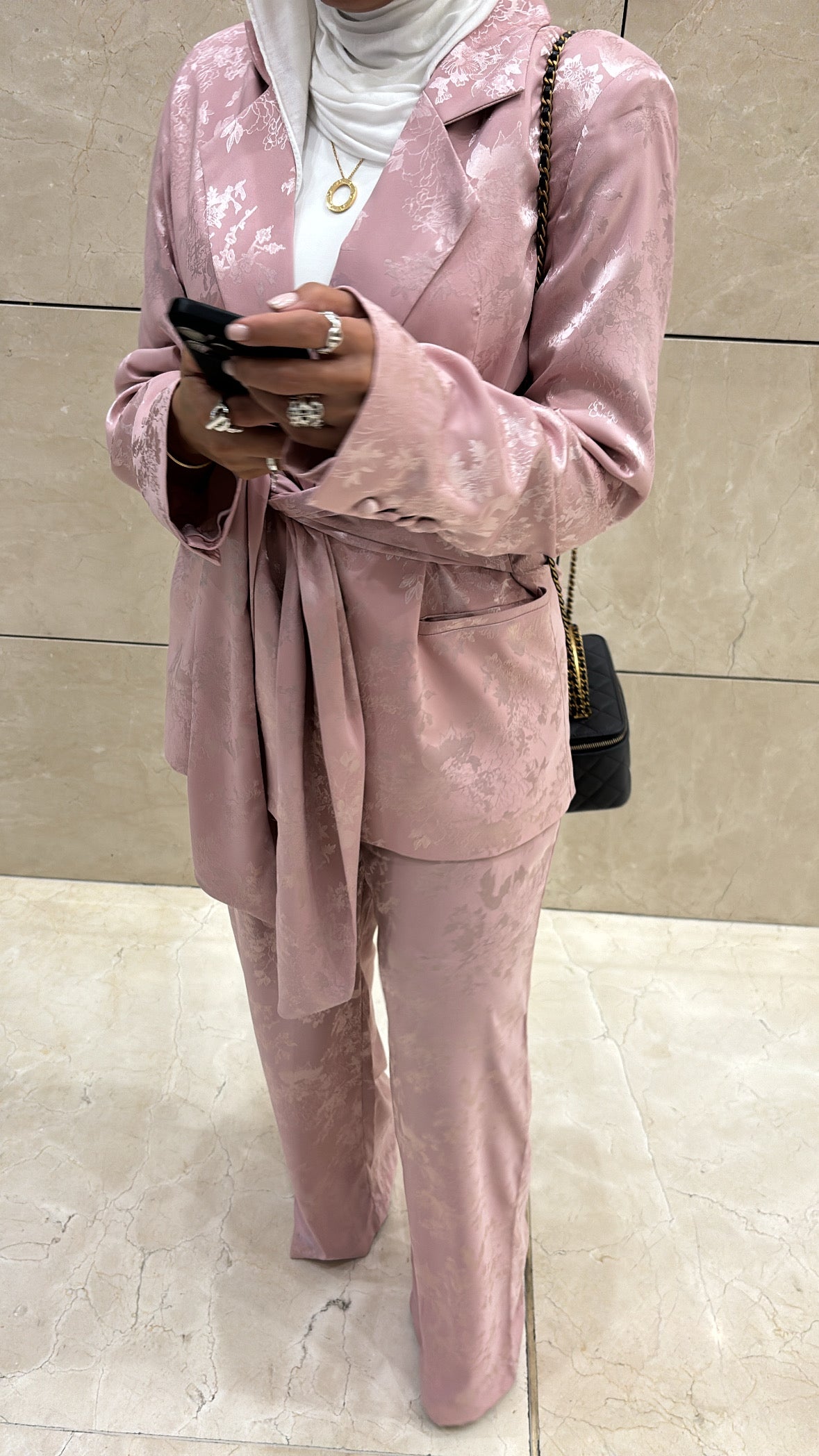 Floral silk set