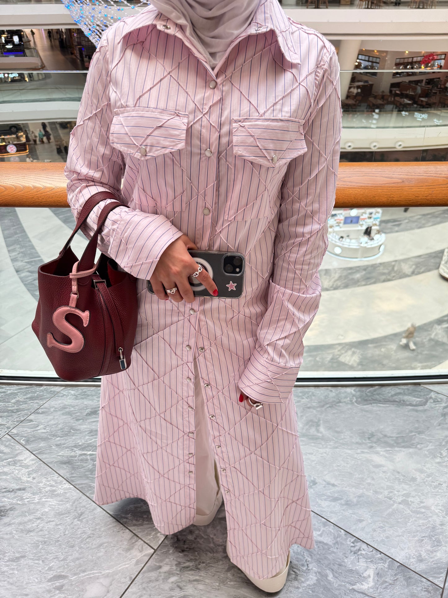 Long fitted striped Shirt