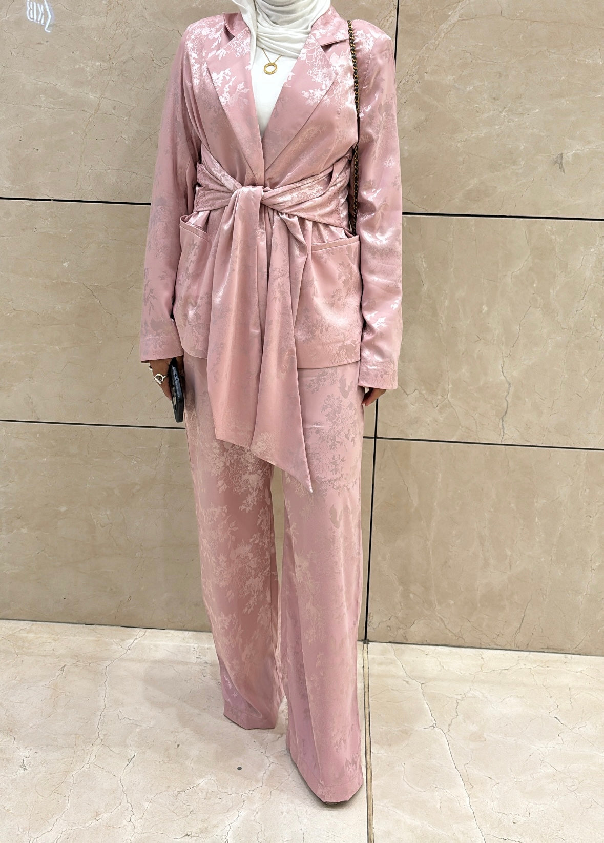 Floral silk set