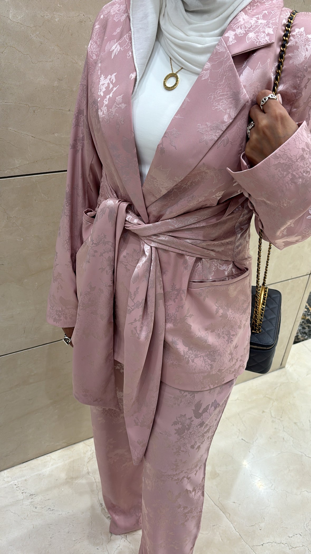 Floral silk set